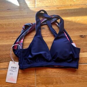 Maaji Reversible Swim Top Navy New Small S